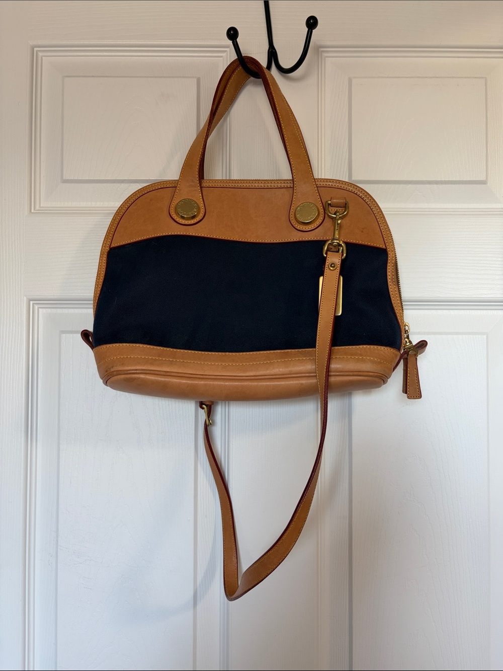 Dooney & Bourke Cabriolet Classic Black and Tan Women’s Satchel Bag